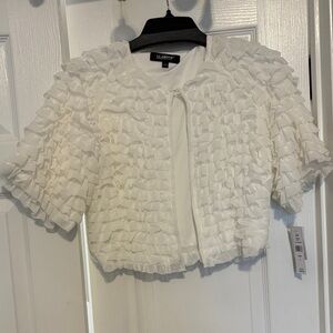 Glamorous Ivory Ruffled Jacket